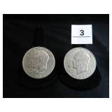 1971D & 1972D Eisenhower Dollars;