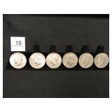 Bicentennial Kennedy Half Dollars-(5); 1978D-(1);