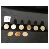 Jefferson Nickels-(9); 1940P; 1941S; 1952P