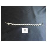 Chain Style Bracelet; Marked 18kt. & .925-see