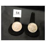 1964D Kennedy Half Dollars-(2);