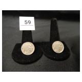 Buffalo Nickels-(2); 1930 & 1936;