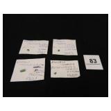 Emeralds; Columbian; Assorted Sizes; (4);