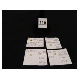 Peridot Gems; (4); Assorted Sizes;