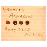 Almandine Garnets; Ruby River-Montana;