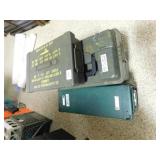 3- AMMO BOXES 2- GOVT SURPLUS, 1- PLASTIC