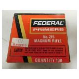 PRIMERS - FEDERAL NO. 215 MAGNUM RIFLE