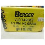 6.5 MM 140 GR VLD TARGET (BERGER) (500 CT)