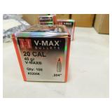 20 CAL 40 GR V-MAX BULLETS (100/BOX)