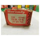 270 CAL HORNADY 150 GR .277 SPIRE  (100) BULLETS