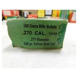 270 CAL SIERRA .277DIA 150 GR SPITZER BULLETS