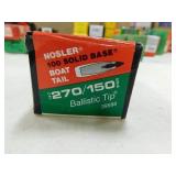 270 CAL NOSLER 150 GR BOAT TAIL BALLISTIC T