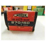 270 CAL 150 GR NOSLER SPITZER (100/BOX) BULLETS