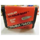 7MM 140 GR BOAT TAIL SPITZER NOSLER (100) BULLETS