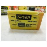 38 CAL 125 GR SPEER JACKETED SP (100) BULLETS