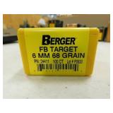 6MM 68 GR FB TARGET BERGER (100/BOX) BULLETS