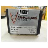 6MM 70 GR FB TIPPED NOSLER (250) BULLETS
