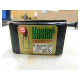 6.5 MM 120 GR SPITZER NOSLER (50) BULLETS