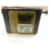 6.5 MM 140 GR SPITZER NOSLER (50) BULLETS