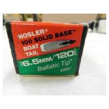 6.5MM 120GR BOAT TAIL BALL TIP NOSLER BULLETS