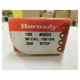 30 CAL 150 GR BTSP HORNADY (100) BULLETS
