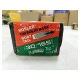 30 CAL 165 GR BALL TIP BOAT TAIL NOSLER BULLETS