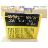 30 CAL 168 GR BOAT TAIL SPEER (100) BULLETS