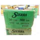 30 CAL 180 GR SPITZER SIERRA (150+) BULLETS