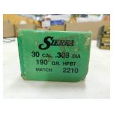 30 CAL 190 GR HPBT SIERRA (100) BULLETS
