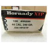 44 CAL 240 GR HP XTP HORNADY (100) BULLETS