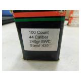 44 CAL 240 GR SWC CSJ (100/BOX) BULLETS