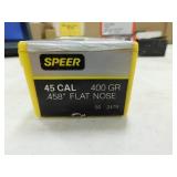 45 CAL 400 GR FLAT NOSE SPEER (50) BULLETS