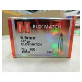 6.5 MM 147 GR ELD MATCH HORNADY(100/BOX) BULLETS
