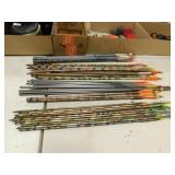 ARROWS - APPROX 50 SOME WITH TIPS AND NOKS
