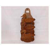 Wooden Duck Wall Rack