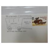 Waukomis Centennial envelopes and postcard