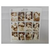 Babe Ruth Guyana Stamp Sheet with COA