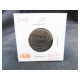 1826 Swiss Canton Coin, 5 Rap