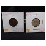 2- German Coins, 1771 & 1851