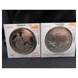 2- Silver Coins, Cook Islands & Malaysia