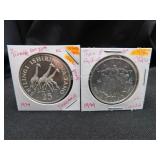 2- Silver Coins, Canada & Tanzania