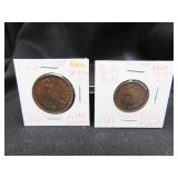 2 Lundy Island Coins 1929