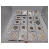20 Assorted Foreign Coins- see pics for details