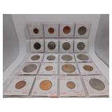20 Assorted Foreign Coins- see pics for details