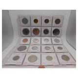 20 Assorted Foreign Coins- see pics for details
