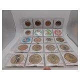 20 Assorted Collectible Tokens see pics for detail