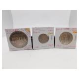 3- Silver Coins, Hungary, Japan, Maldives