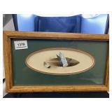 Framed Duck Feather Painting Gene Scott 1/1 1998