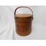 Vintage Wooden Bucket With Lid and Handle