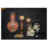 Aisian Inspired home décor; Vase, elephant, plate